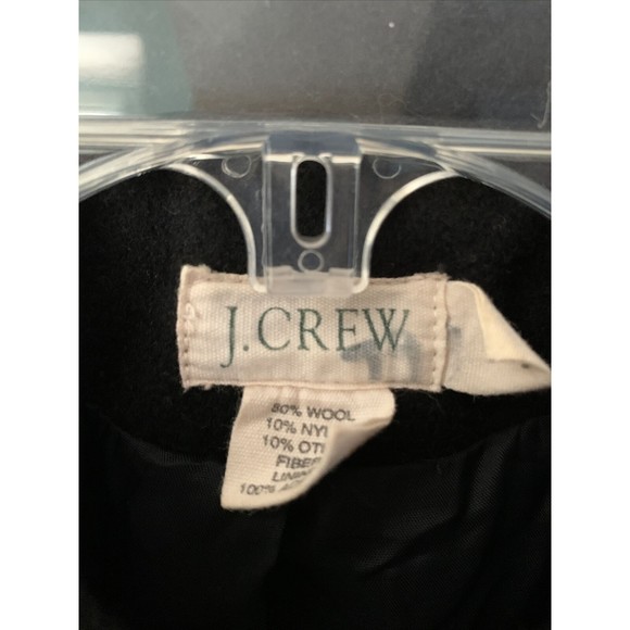 J Crew Wool Blend Pea Coat Women’s Size Small Black Lined Pockets - Picture 5 of 5